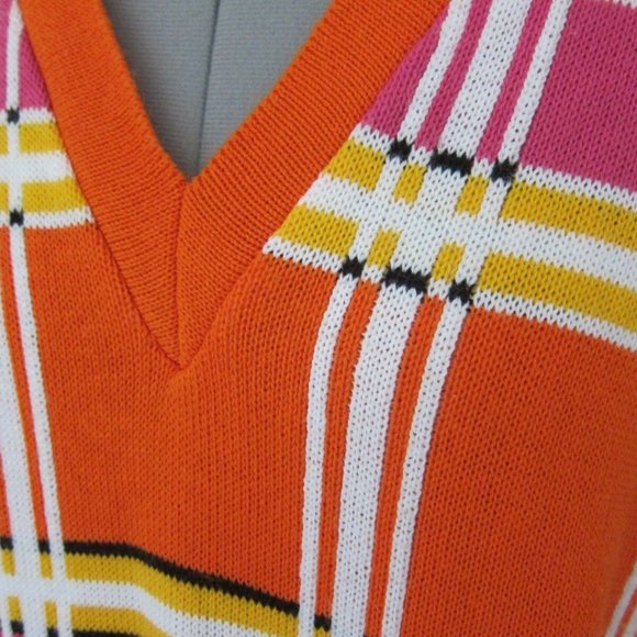 VINTAGE 80s BAGGY MULTI-COLORED STRIPED ACRYLIC SWEATER by FASHION FORMU… - Picture 2 of 5